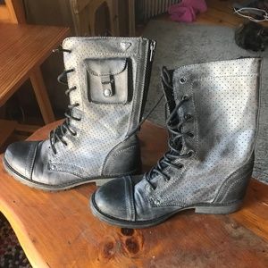 Roxy Combat Boots - Gray (8.5)